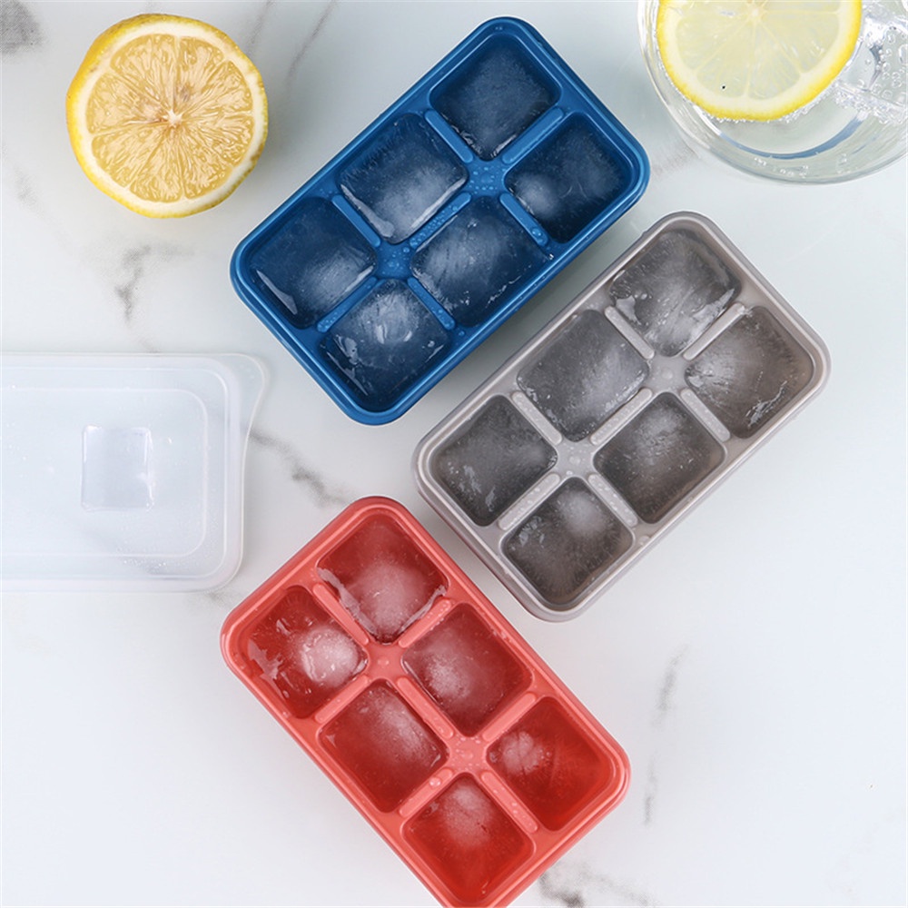 3 Buah 6 Lubang Cube Ice Tray Kotak Cetakan Silikon | Set Alat Pembuat Es