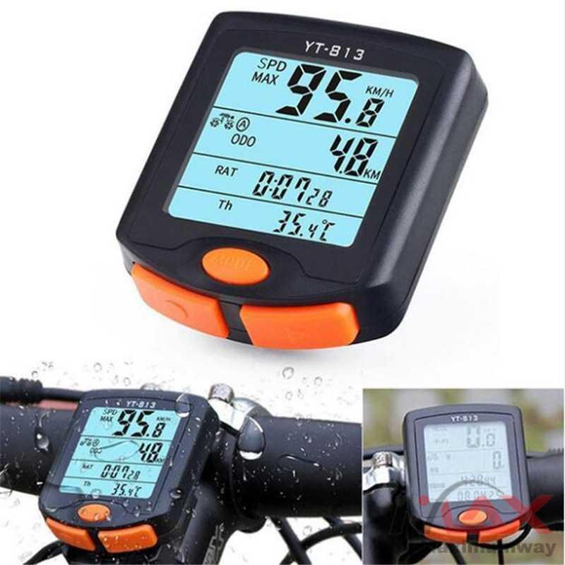 BOGEER Speedometer Sepeda Wireless Odometer LED Waterproof - YT-813 Warna Hitam