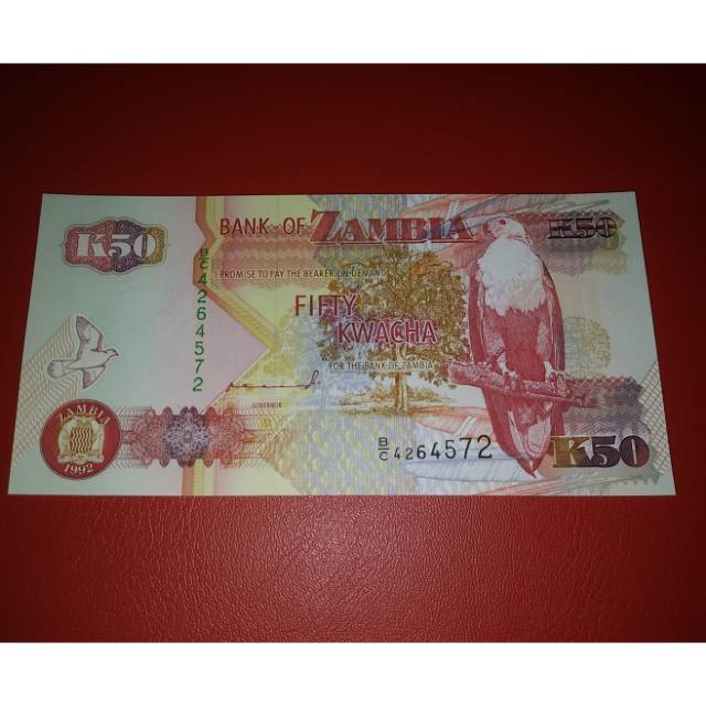 Uang Asing Zambia 50 Kwacha