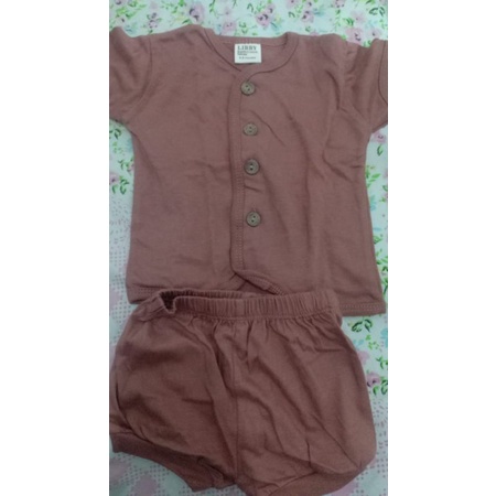 Libby set earth series/ setelan bayi/ baju bayi merk libby (preloved)