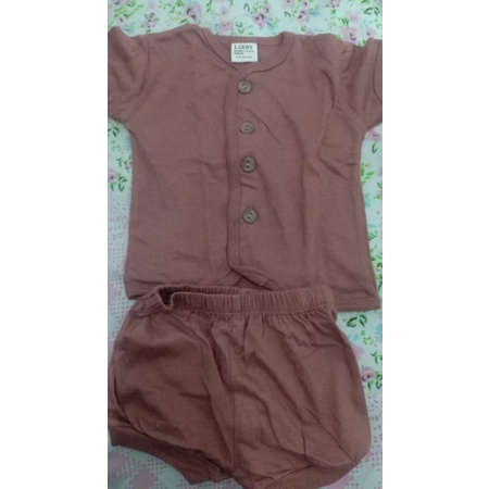 Libby set earth series/ setelan bayi/ baju bayi merk libby (preloved)