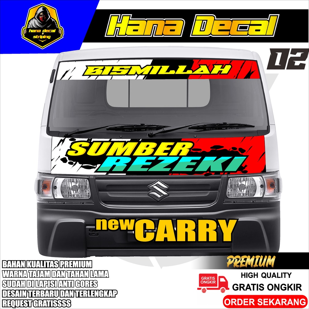 STIKER DECAL KABIN DEPAN NEW CARRY PICK UP KODE  02