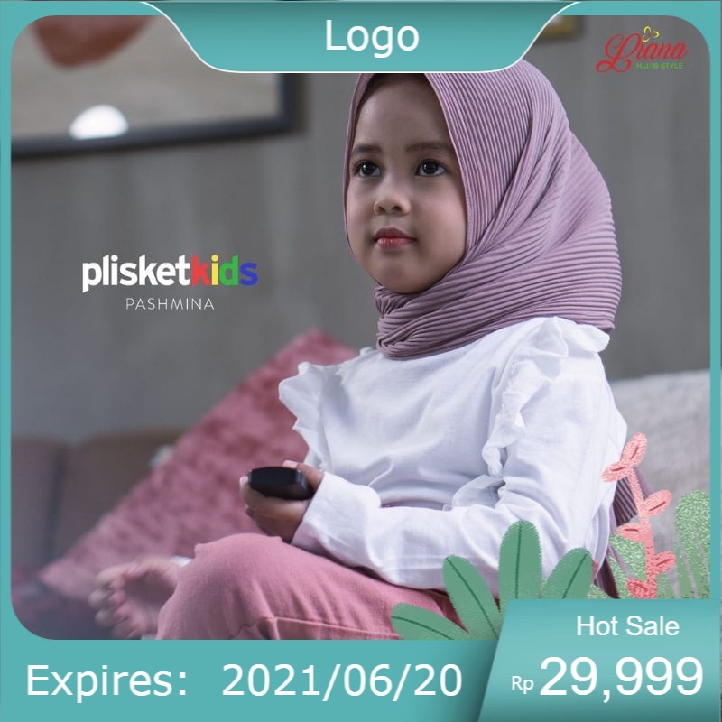 grosir murah meriah/oppung store/ Jilbab Pasmina Plisket Anak Babydoll/Pasmina Plisket Anak Gratis O