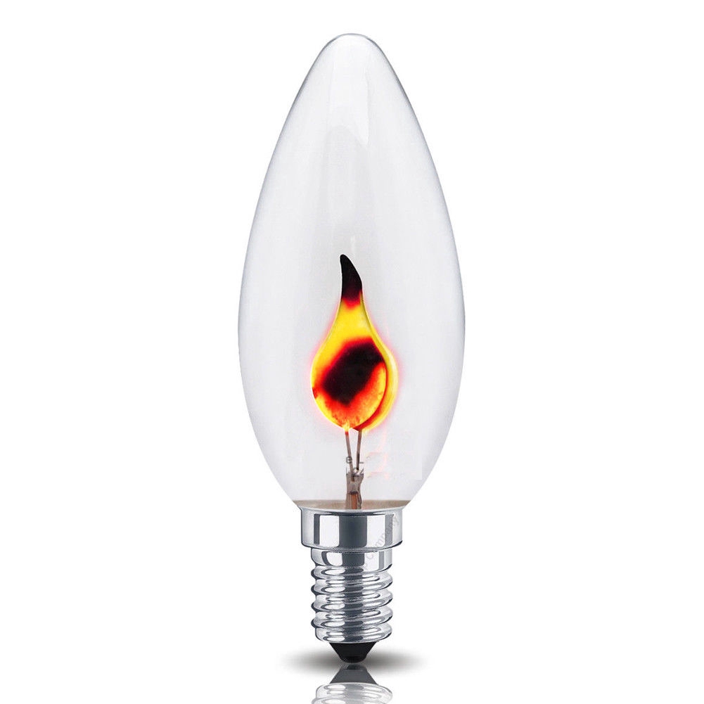 Orange Red Effect Flame Fire Light Vintage Kelap Kelip Dekorasi Novel Candle Tip Lamp E27 E14 Bohlam Edison Led220 230 240V