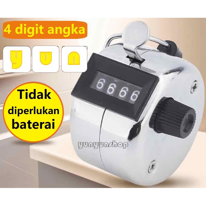 Tasbih KW5205 Alat Hitung Cepat Manual Hand Tally Counter 4 Digit