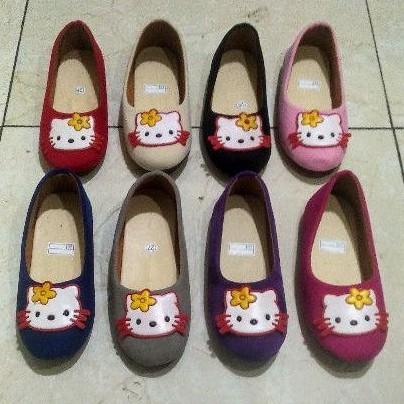 platshoes anak motif pita Kitty 26/30