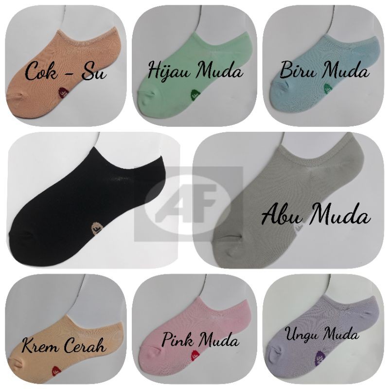 12 PASANG KAOS KAKI HIDEN SOCK NYLON