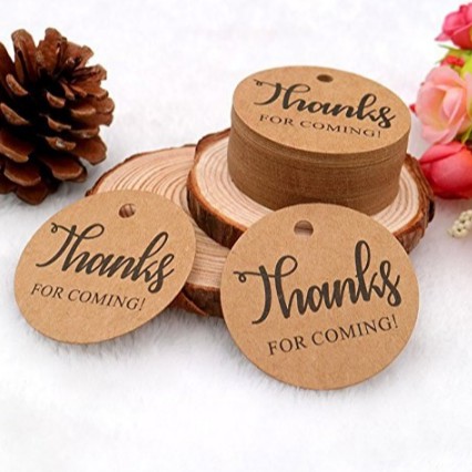 

kartu ucapan Terima kasih/Kartu Souvenir/Thank you card/ Wedding card kraft lingkaran design custom