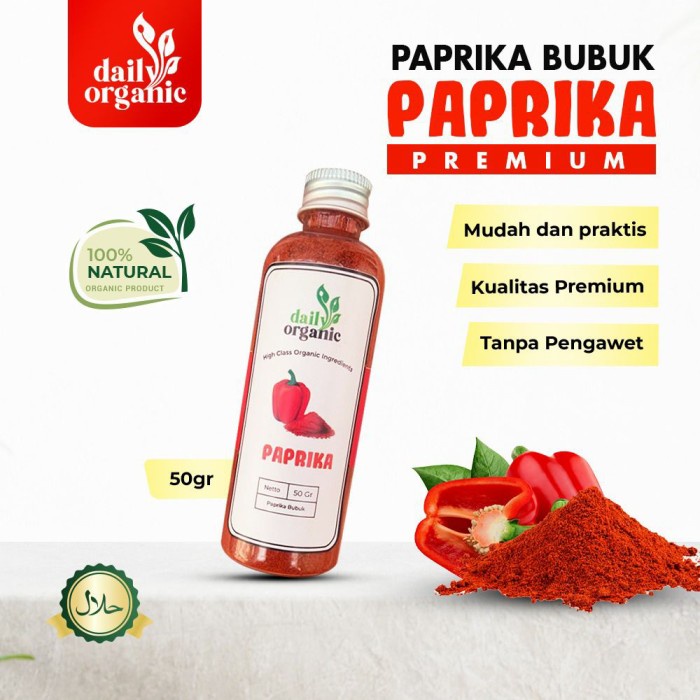 Paprika Bubuk Daily Organic Capsicum Powder Premium Praktis 100% Asli