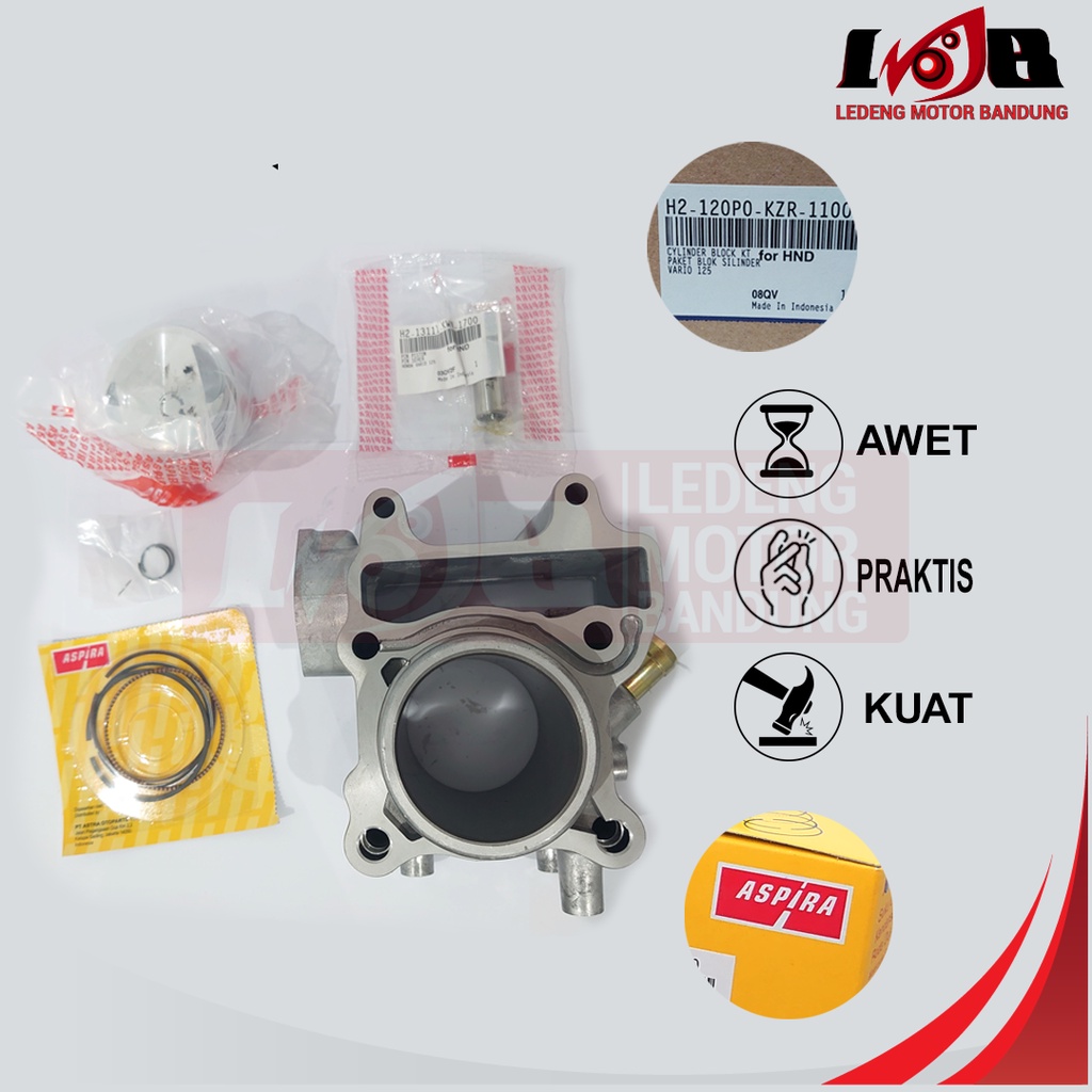 ASPIRA Paket Silinder Blok Kit Boring Vario 125 Series Seher Assy Set KZR