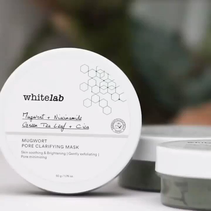 WHITELAB MUGWORT PORE CLARIFYING MASK MASKER WAJAH MEMBERSIHKAN PORI DAN KULIT MATI