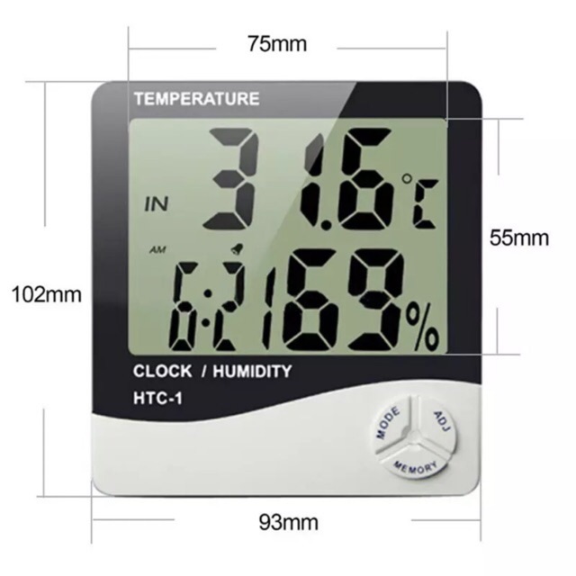 Digital Thermometer Hygrometer Weather Station Alarm Clock