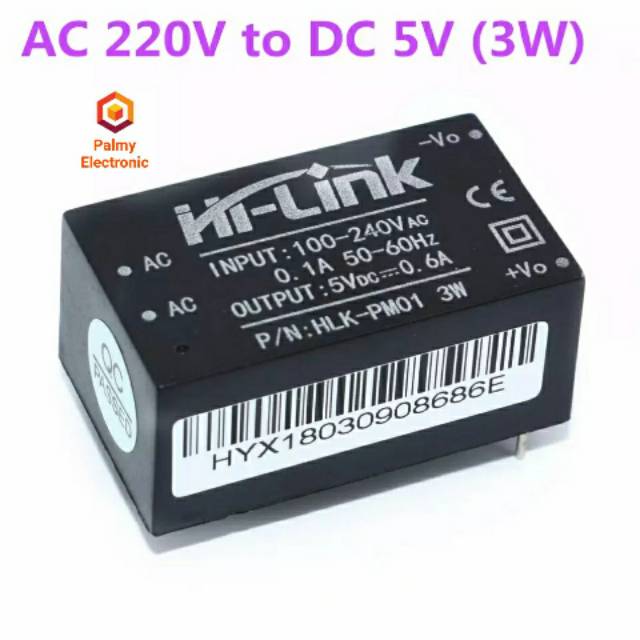 HLK PM01 AC 220V to DC 5V Power Supply Modul