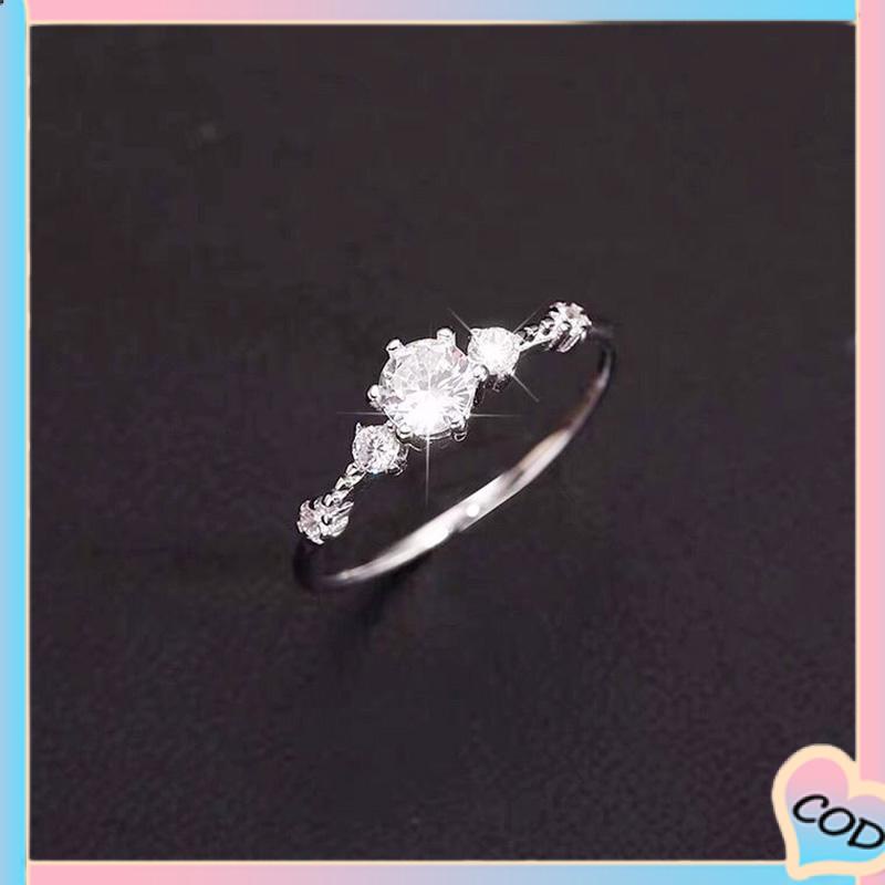 COD❤️ 925 Sterling Silver Ring Cincin Jari Telunjuk Pembukaan Cincin Angin Dingin yang Dapat Disesuaikan-A.one