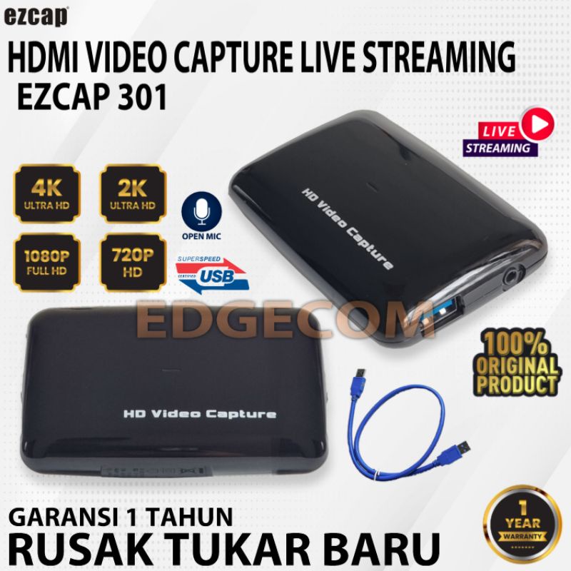 EZCAP 301 USB 3.0 HDMI Video Capture Card Game Live Streaming / EZCAP301