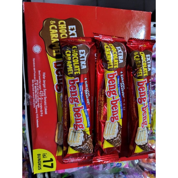 

Makanan Ringan Cemilan Instan Wafer Coklat Karamel Beng-beng 17pcs