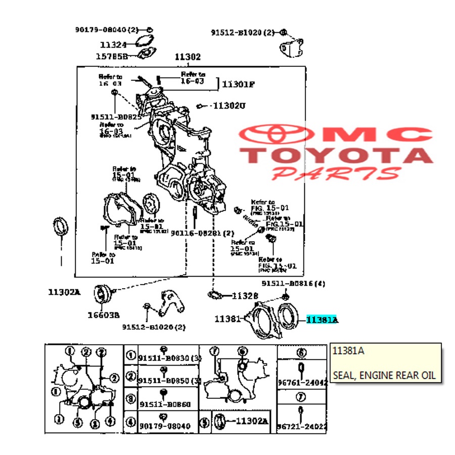 Seal Kruk Krek As Belakang Toyota Kijang Diesel Krista 90311-85007