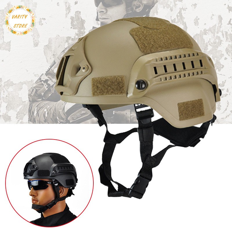 AGEN Helm Tactical MICH 2000 Militer Pelindung Kepala dengan Kamera Night Vision untuk Paintball