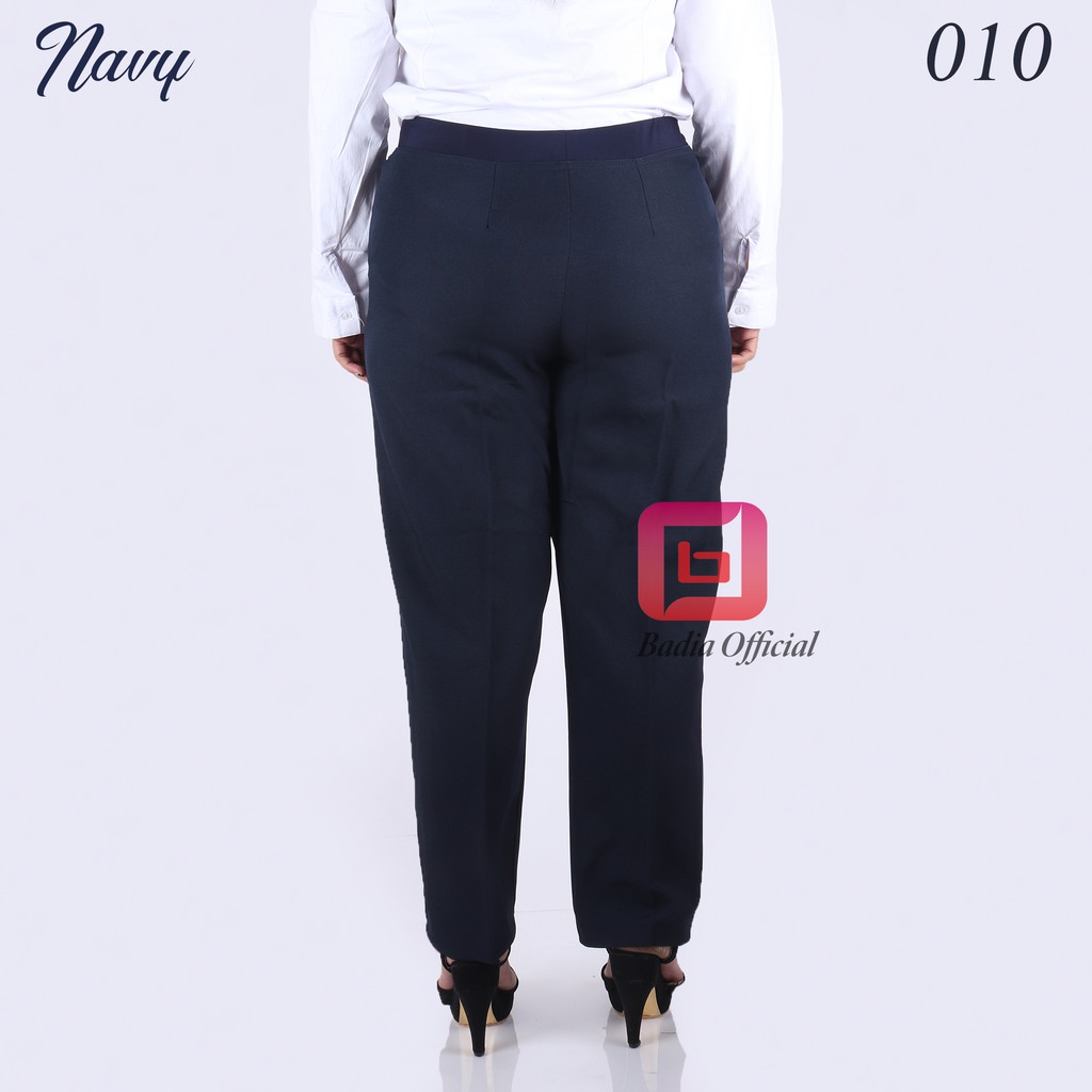 celana formal kerja bahan jumbo big size wanita badia official