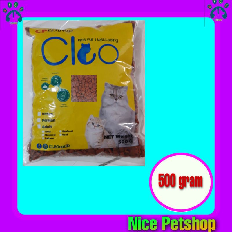 Cleo salmon Repack 500 gr Makanan Kucing Repack Cleo 500 gr