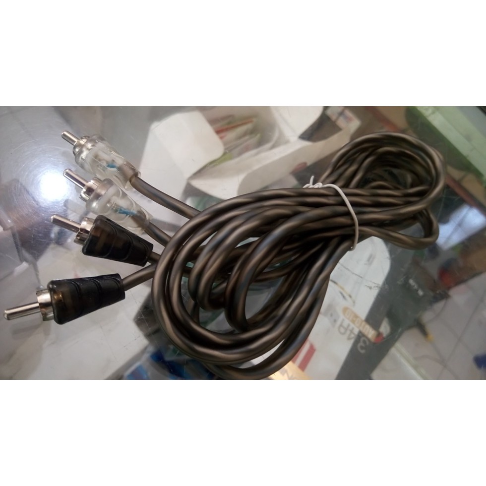 KABEL RCA AUDIO MOBIL 2 METER TRANSPARANT BERKUALITAS fortech