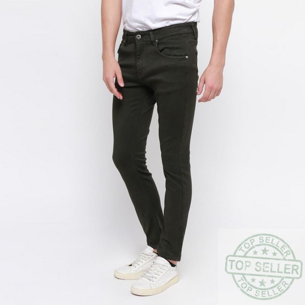 (Celana Murah) Edwin Celana Jeans 506-37-Army Slim Fit Pria Panjang Green Army - Hijau Tua, 28 |DXT