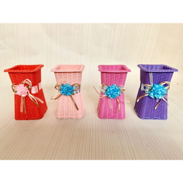 (10) VAS MEJA PETAK PLASTIK (VPPP01)(12.8)VAS BUNGA MEJA - VAS BUNGA PLASTIK