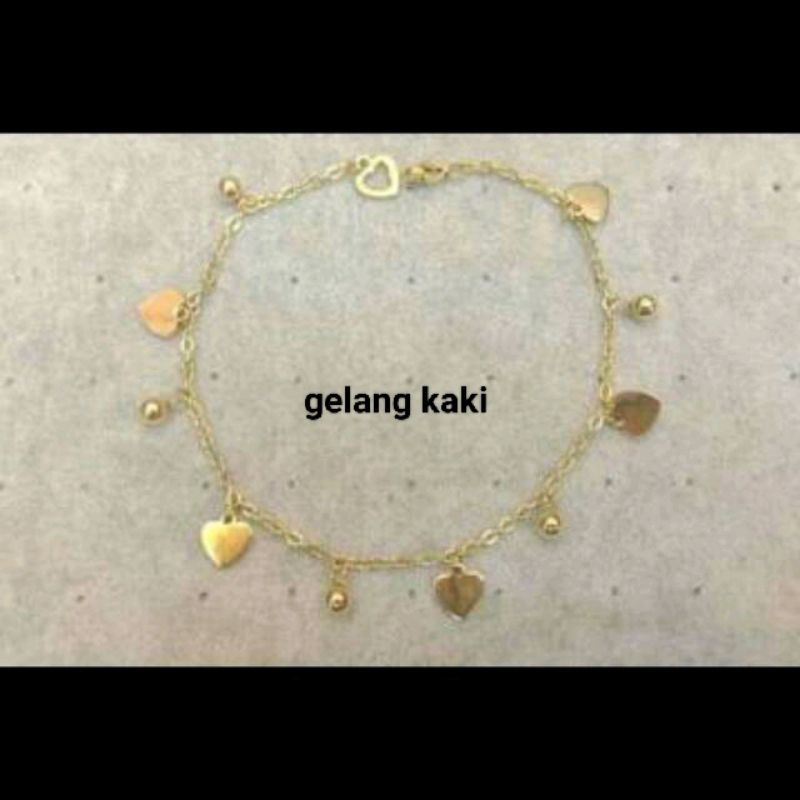 Gelang kaki titanium dan gelang tangan kode GT01 &amp; GK01 tidak luntur, tidak berkarat