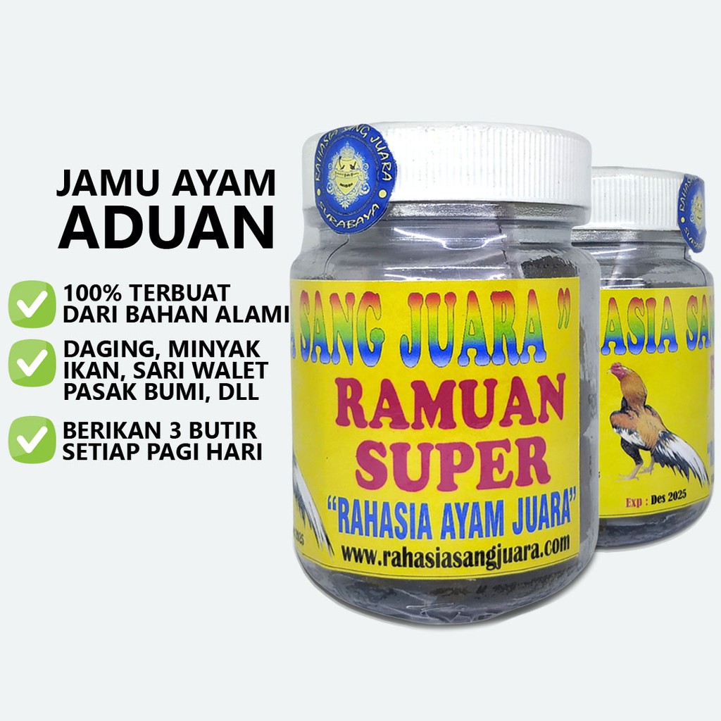 JAMU AYAM ADUAN BANGKOK MENINGKATKAN MENTAL AYAM SEMAKIN GALAK DAN TANGGUH
