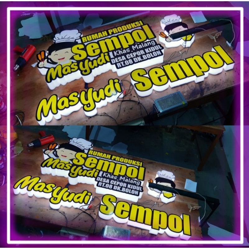 NEON BOX SIGN LED | NEON BOX LETTER NYALA LED | NEON BOX NYALA LETTER HURUF | NEON BOX USAHA BISNIS 