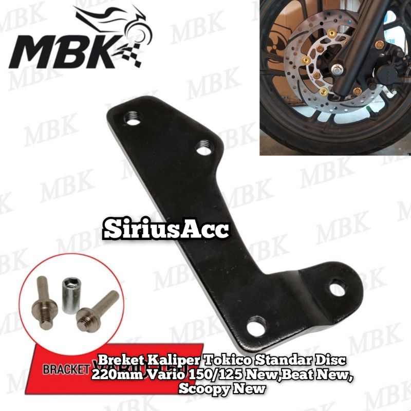Breket Kaliper Standar Tokico Disc 220mm Vario 150 New Vario 125 New