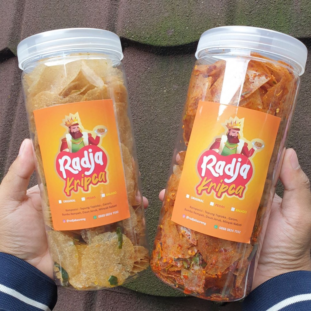 

Kripca Radja Keripik Kaca Asin Gurih Pedas Daun Jeruk 1 Toples Besar