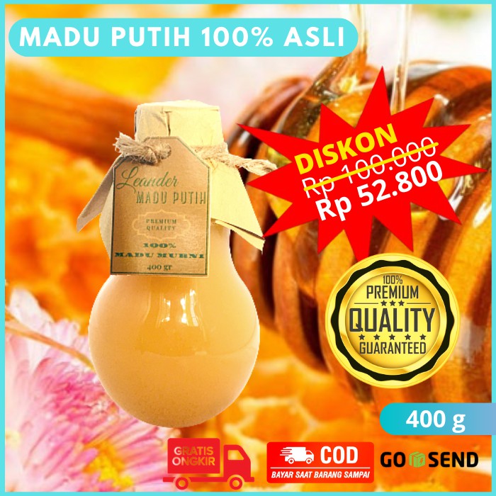 

Madu Putih Leander 400 gram PREMIUM QUALITY Madu Murni 100% madu asli Original
