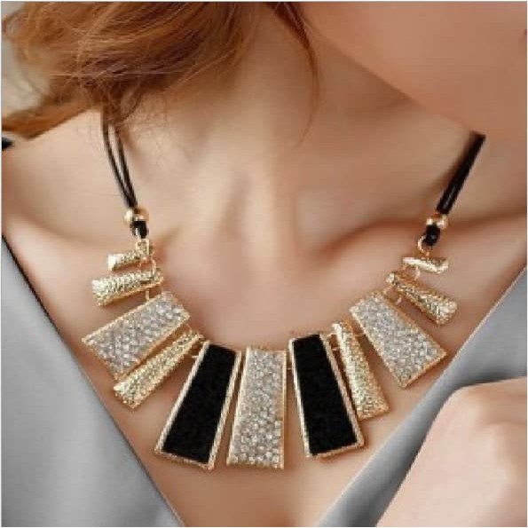 RBKS Kalung Gothic Bohemian Hollow Diamante Chanel Wanita Necklace Gypsy