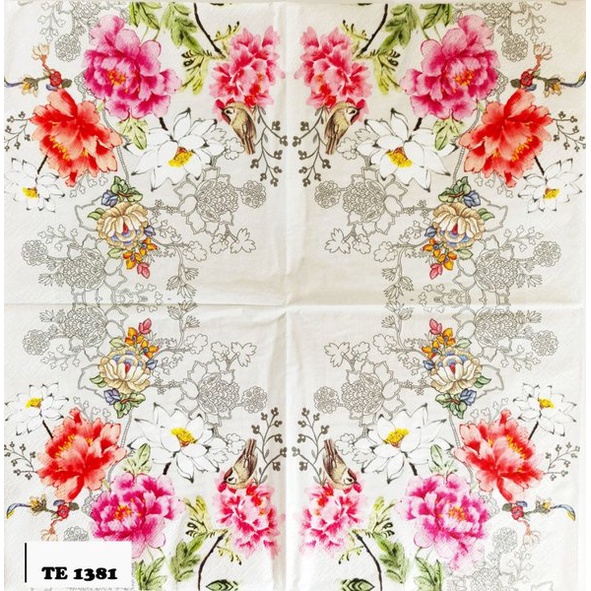 Tisu  Napkin Kerajinan  Decoupage Eropah 33X33 CM TE 1381 TTS