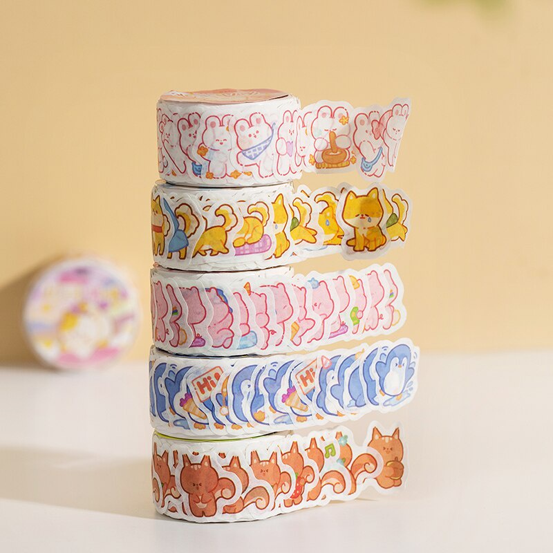 

1 roll washi paper kawaii cartoon animal