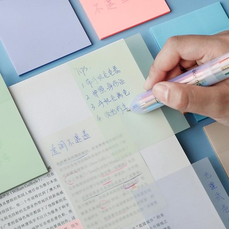 

ヴ Sticky Note Transparan / Memopad Catatan Tempel / Sticky Notes Anti Air ゟ