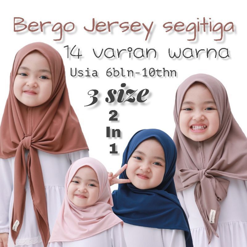 hijab anak bayi jersy sg3 untuk usia 1--3bulan