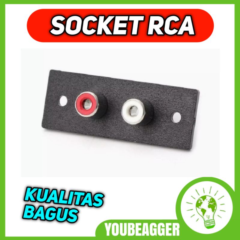 socket RCA lubang 2