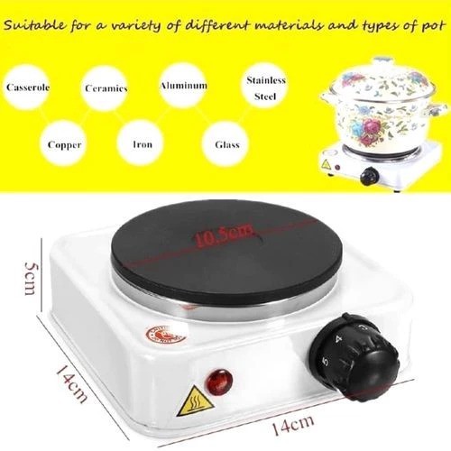 Kompor Listrik Mini 500W Hot Plate Electric Cooking Kompor Portable Luxury Design