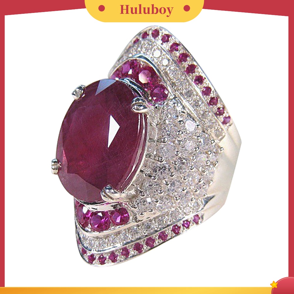 Hu Hu Hu Hu Hu Alat Bantu Pasang Kacamata♡ Cincin Batu Ruby Imitasi Berkilau Untuk Wanita