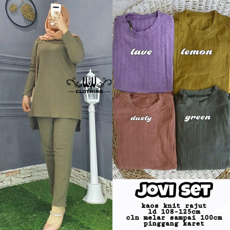 Setelan Wanita Rajut Terlaris Jovi Set by w&w clothing
