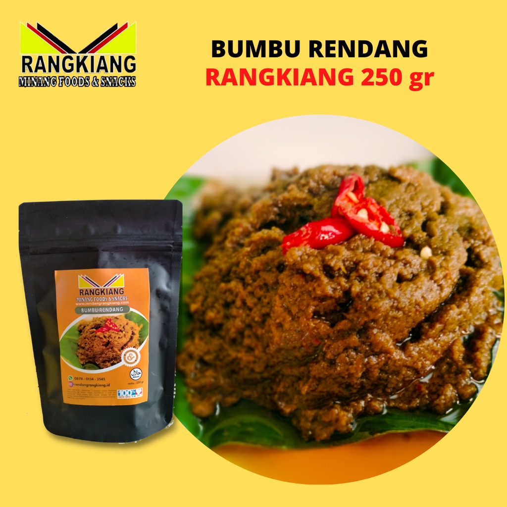 

Bumbu Rendang Praktis Tanpa Perlu Tambah Santan 250 gr, Bumbu Rendang Rangkiang