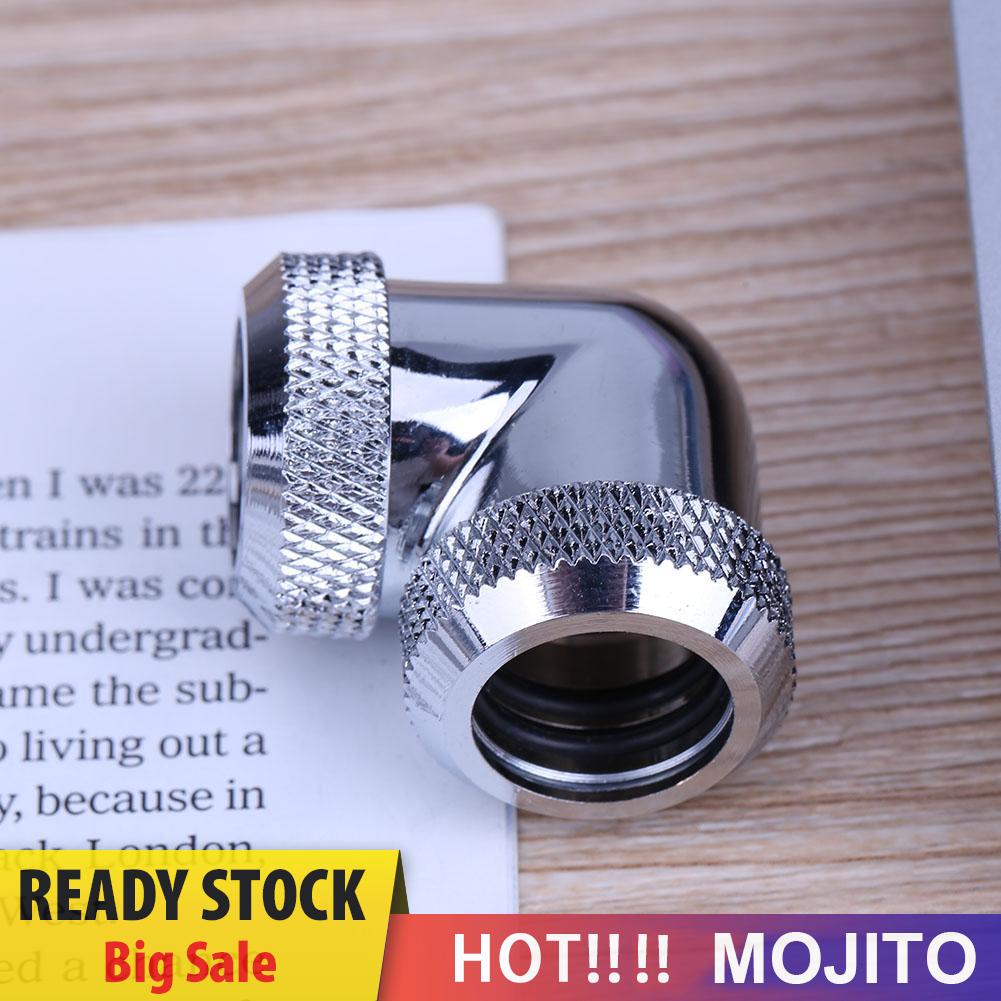 MOJITO 14mm OD G1/4 Inner Thread 90 Degree Tube Connector for PC Water Cooling