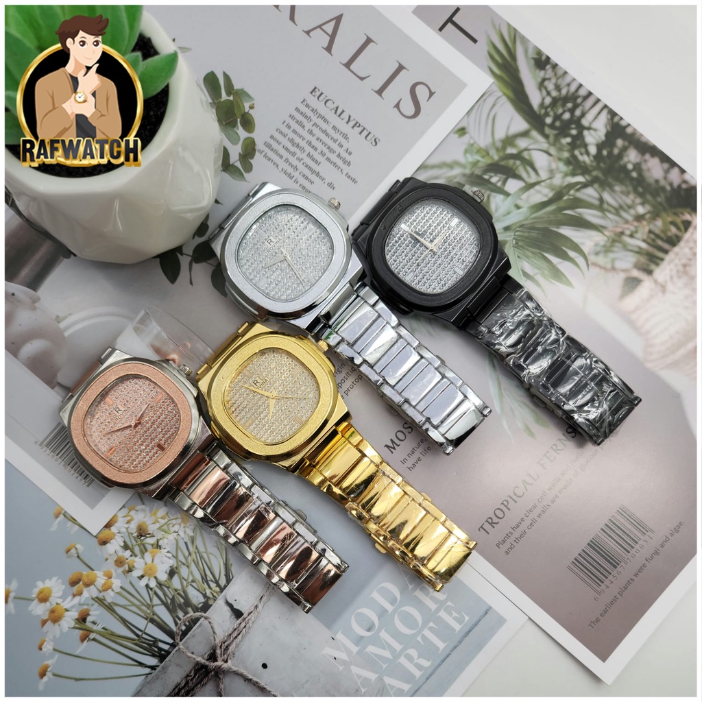 COD ✅ Jam Tangan Wanita Analog Quartz Mewah Fashion Strap Rantai Stainless Steel Grosir Murah