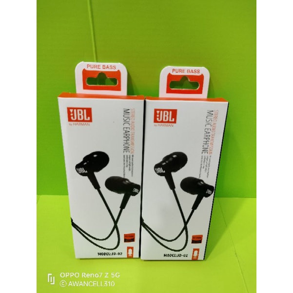 HF handsfree headset music earphones jbl JB-02