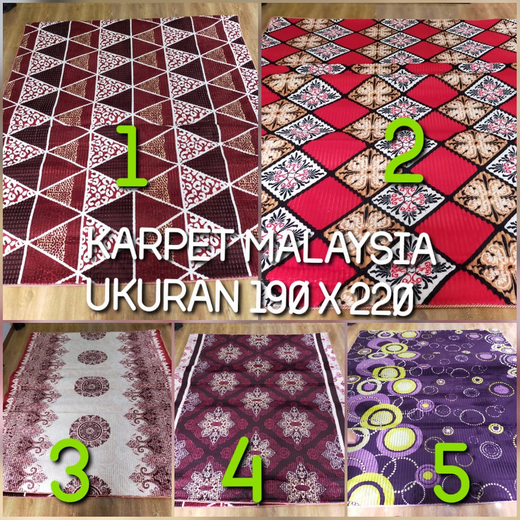  KARPET MALAYSIA  UKURAN 190X220 Shopee Indonesia