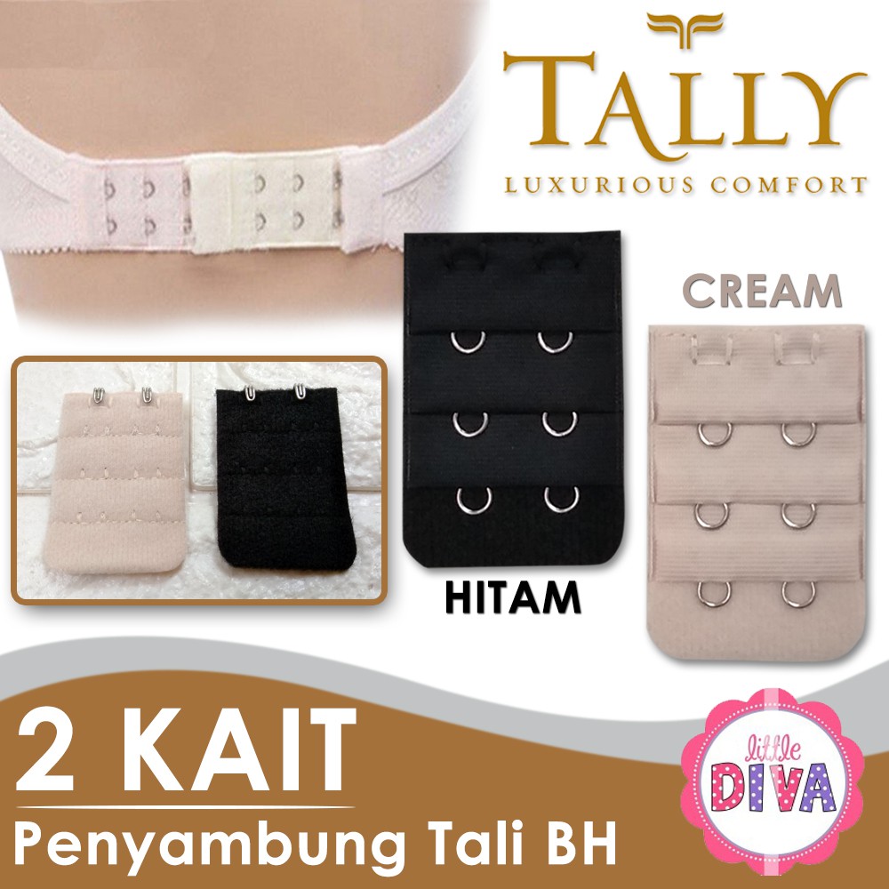 Sambungan BH Pengait BRA 2 / 3 kait TALLY DIVA Extender Strap - Tali BH Extension Tally