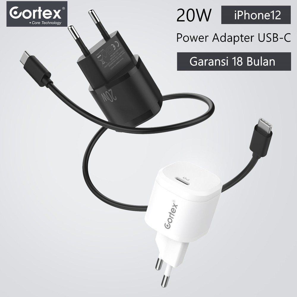 Cortex 20W Q-Mini2.0 Kepala Charger Quick Fast Charging Tipe C Type C PD 20W Android iPhone 12