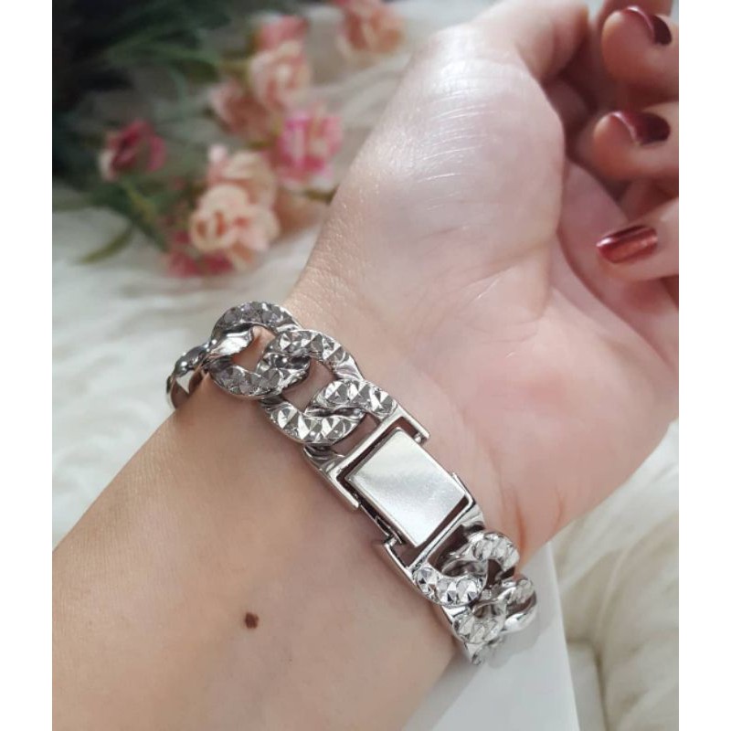 Gelang Titanium sisik naga Model Cantik dan Fashionanable Gelang Rantai blink SNS